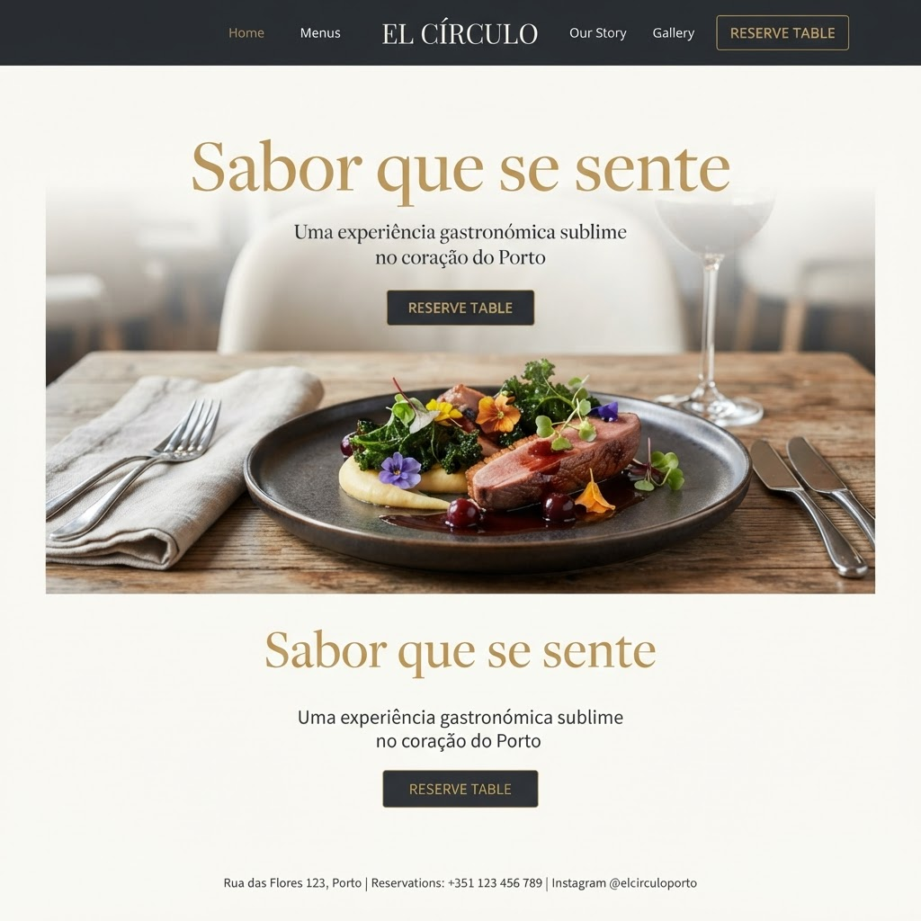 Exemplo de landing page para restaurante